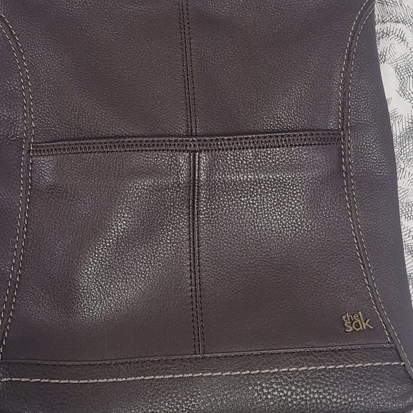 The Sak Brown Leather Cross-Body Shoulder Bag EUC - Picture 5 of 6